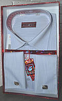 Светло-голубая классическая мужская рубашка под запонку BENDU (размеры 38,39,40,41,42,43,44,45)