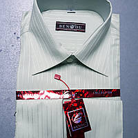 Салатова чоловіча сорочка під запонку BENDU (39 розмір)