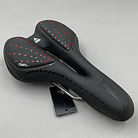 Велосипедне Сідло Viper 919B червоні смужки/ Сідло для Гірських MTB Велосипедів