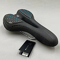 Велосипедне Сідло Viper 919B сині смужки/ Сідло для Гірських MTB Велосипедів