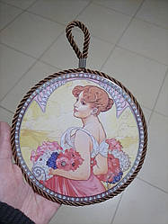 Підставка керамічна під гарячу картину Альфонс Муха