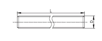 Чертеж шпильки DIN 975