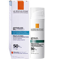 LA ROCHE-POSAY ANTHELIOS OIL CORRECT)SPF50, 50 мл солнцезащитный корректирующий крем для проблемной.Франция..