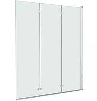 Скляна шторка для ванни AVKO Glass RDW02-J3 120х140 Silver, фото 4