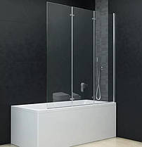 Скляна шторка для ванни AVKO Glass RDW02-J3 120х140 Silver, фото 6