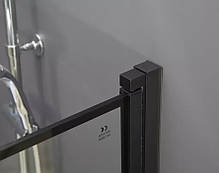 Скляна шторка для ванни AVKO Glass RDY24 70х140см Black, фото 6