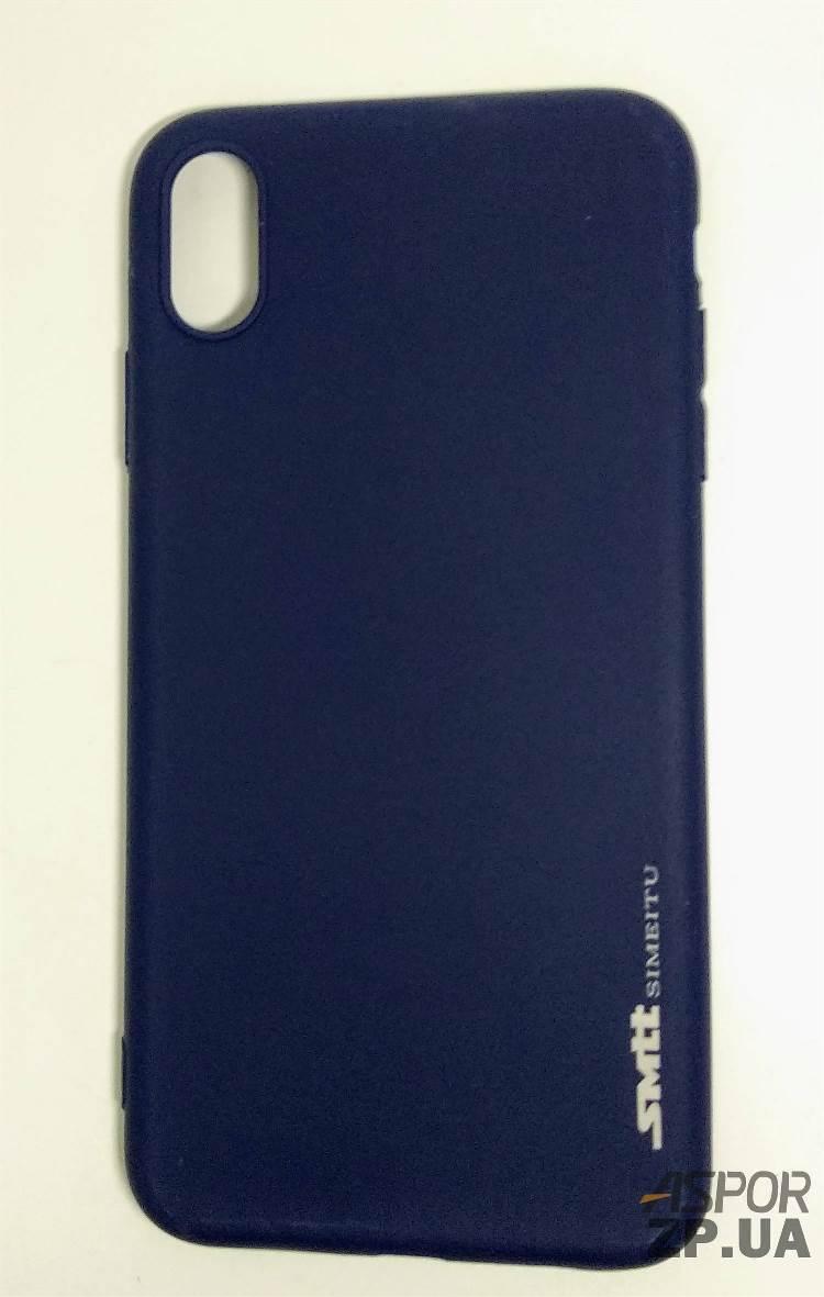 Чохол iPhone XS Max- SMTT Soft Touch синій, фото 1