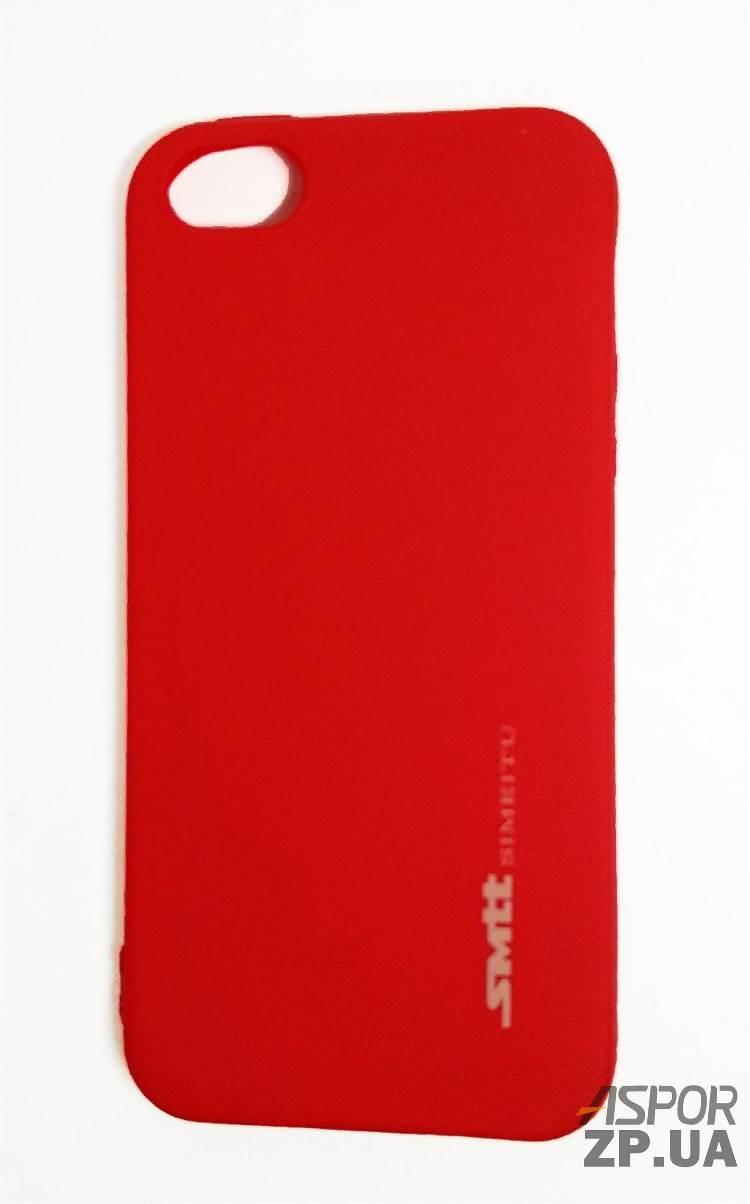 Чохол iPhone 5- SMTT Soft Touch червоний, фото 1