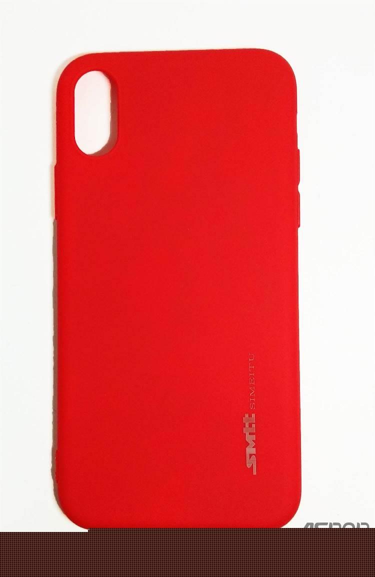 Чохол iPhone X/XS- SMTT Soft Touch червоний, фото 1