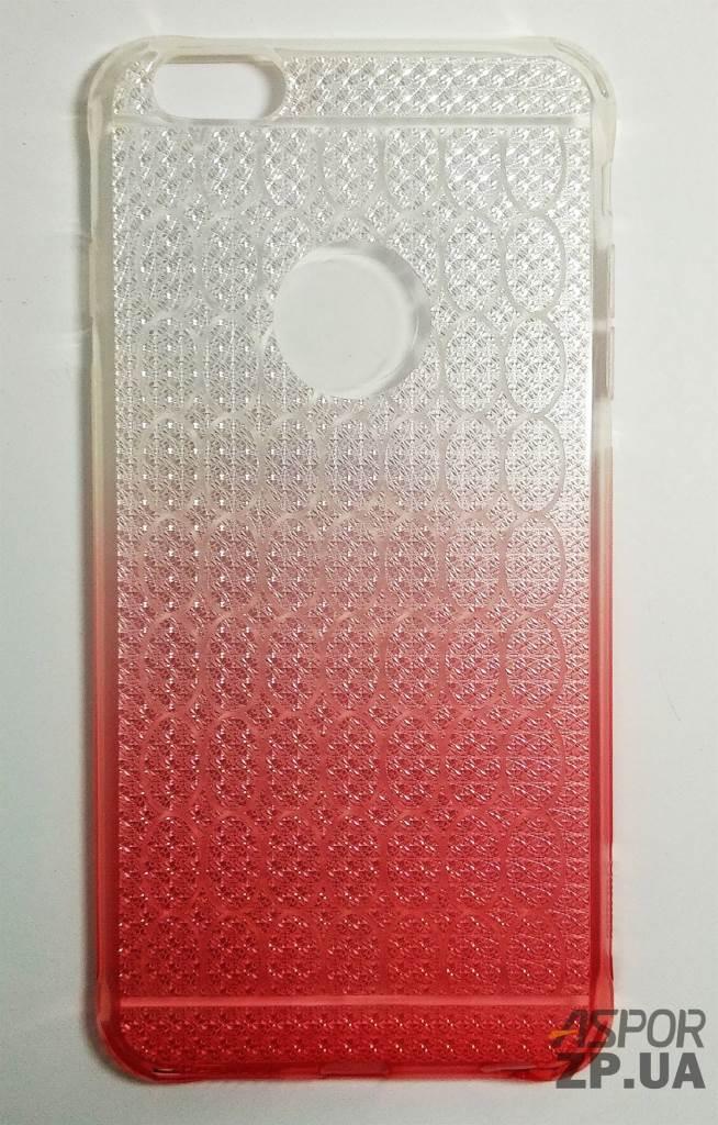 Чохол iPhone 6 Plus градієнт- OuCase for Aspor Crystal drop червоний, фото 1