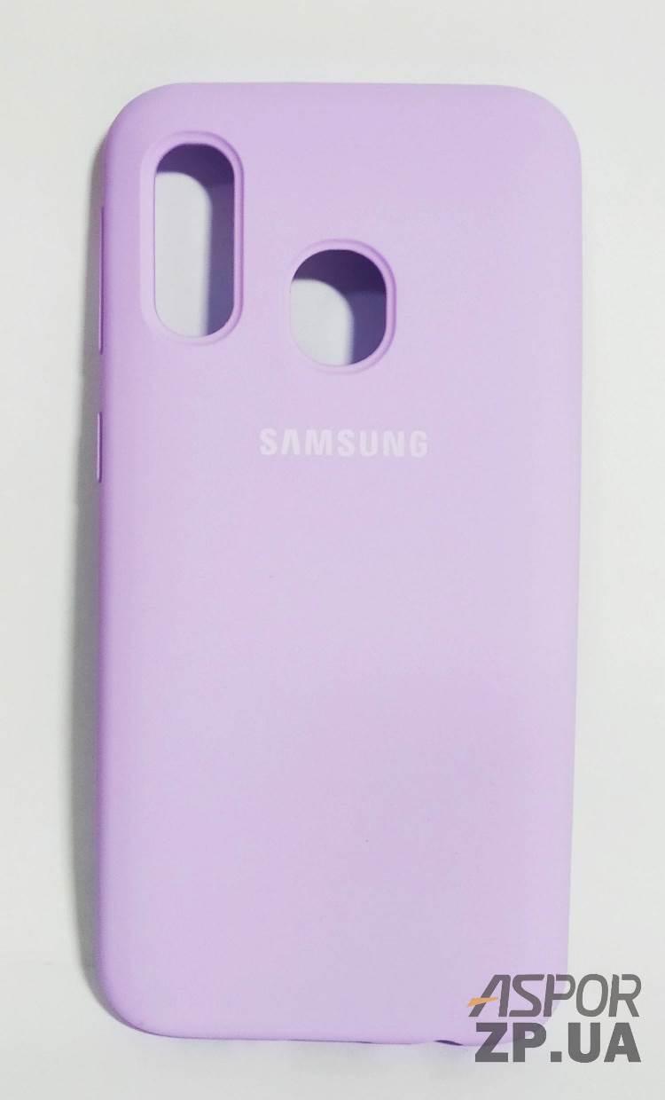 Чохол Samsung A40/A405- Silicone Case Full Cover №7 лаванда, фото 1