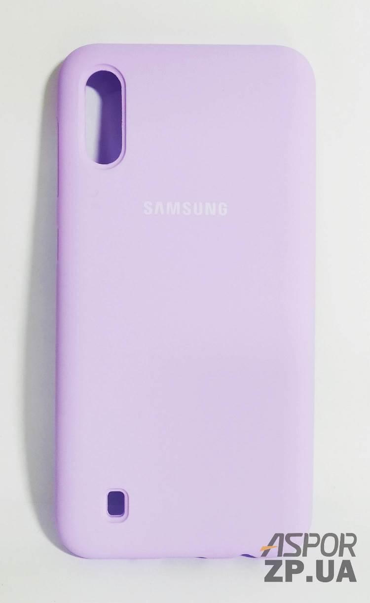 Чохол Samsung M10/M105- Silicone Case Full Cover №7 лаванда, фото 1