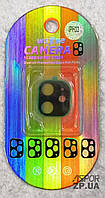 Захисне скло на камеру Apple iPhone 11- WSFIVE CAMERA чорно- WSFIVE CAMERA зелений