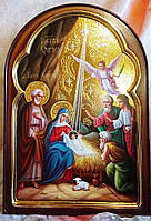 Икона писаная Рождество Христово