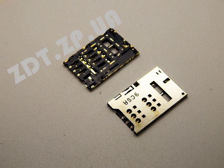 SIM Конектор для Nokia X2-02/ 112/ 200 / 202/ 206/ 210/ 301/ 305/ 306/ 308, фото 1