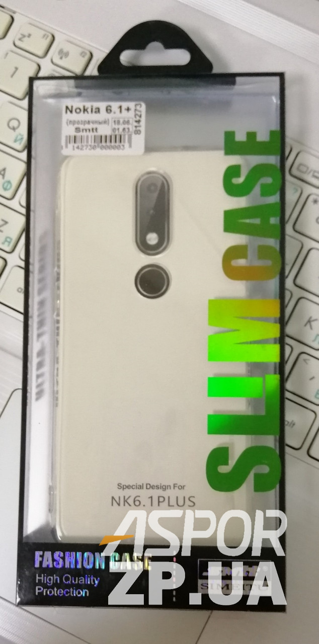 Накладка для Nokia 6.1 Plus- SMTT прозорий, фото 1