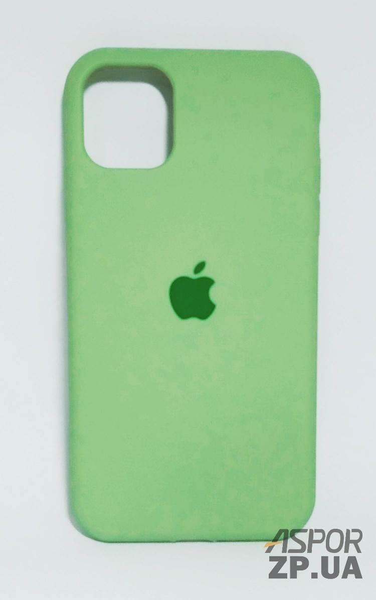 Чохол iPhone XS- Silicone Case Full Cover №1 м`ятно-зелений, фото 1