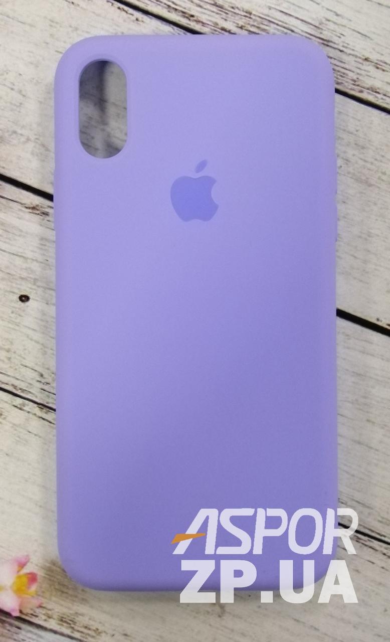 Чохол iPhone XS- Silicone Case Full Cover №42 бузковий, фото 1