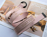 Тренд сезону тканинний жіночий ремінь Louis Vuitton Rose