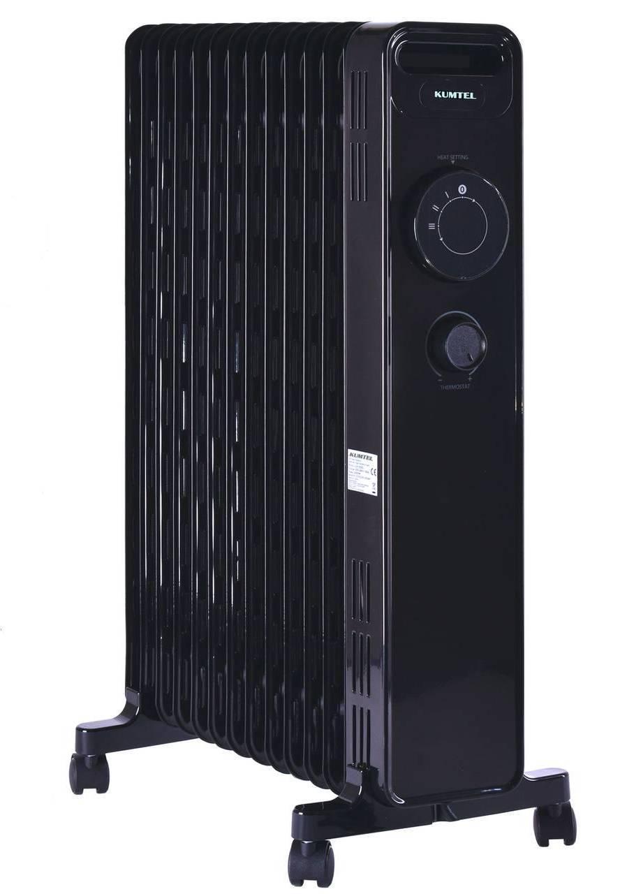 Масляний обігрівач електричний Kumtel KUM-1240S Black 2500 Вт 13 секцій, фото 1