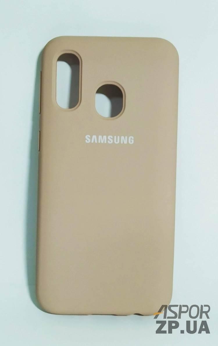 Чохол Samsung A40/A405- Silicone Case Full Cover №1 пісочно-рожевий, фото 1