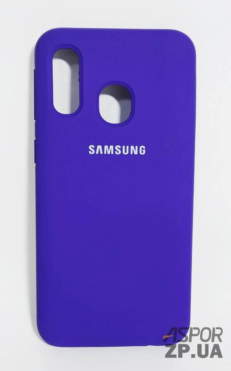 Чохол Samsung A40/A405- Silicone Case Full Cover №36 фіолетовий, фото 1