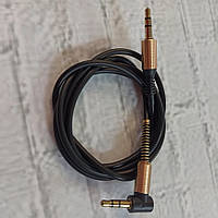 AUX кабель 3.5mm кутовий- чорний