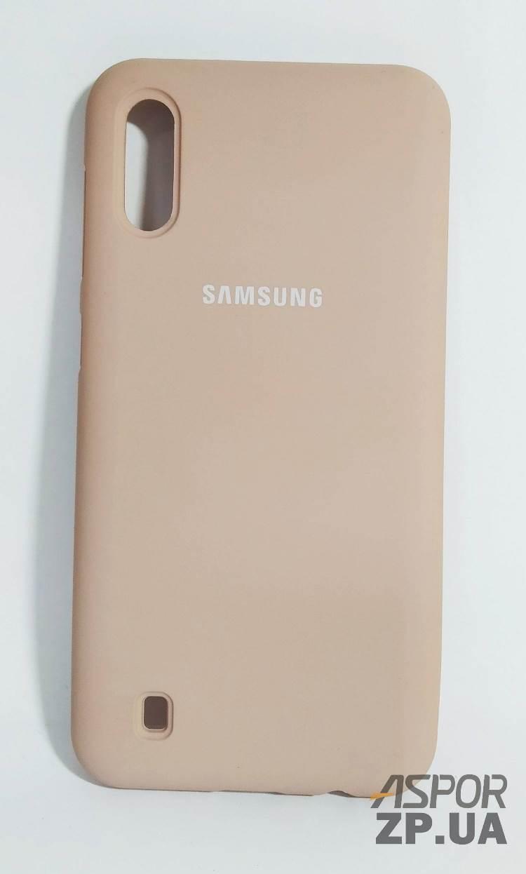 Чохол Samsung M10/M105- Silicone Case Full Cover №1 пісочно-рожевий, фото 1