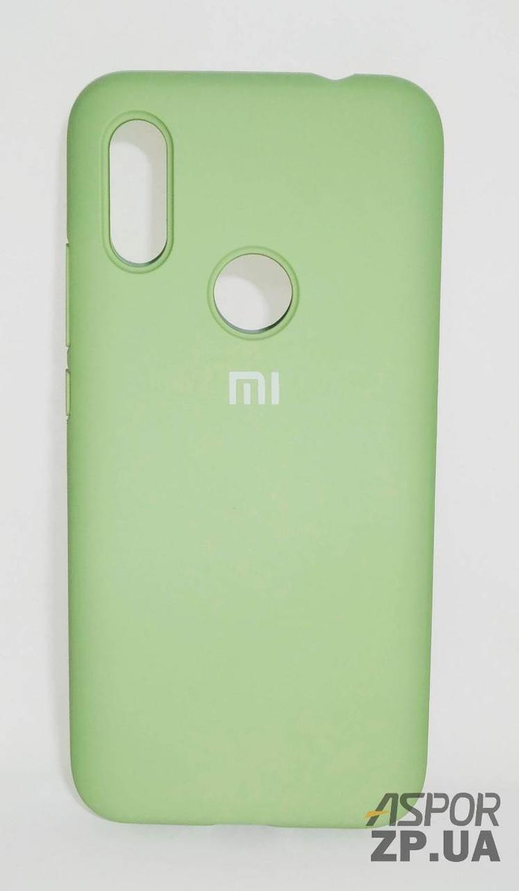 Чохол Xiaomi Redmi 7- Silicone Case Full Cover №1 м`ятно-зелений, фото 1