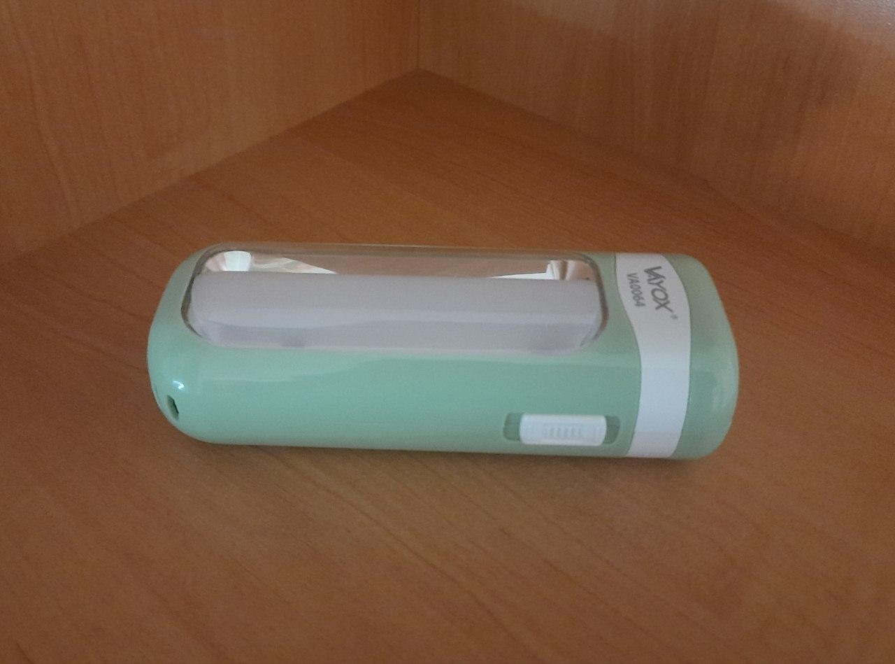 Ліхтарик акумуляторний va0064 LED 1W+10LED салатний