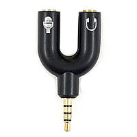 Перехідник KIN KY-148 3.5mm M/3.5mm F + мікрофон