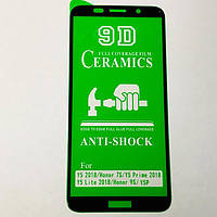 Захисне скло Huawei Y5 2018/Honor 7A- еластичний полімер CERAMiCS 9D чорний