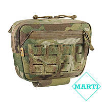 Сумка тактична напашник M-Tac Сумка підсумок мультикам тактичний Large Elite Multicam