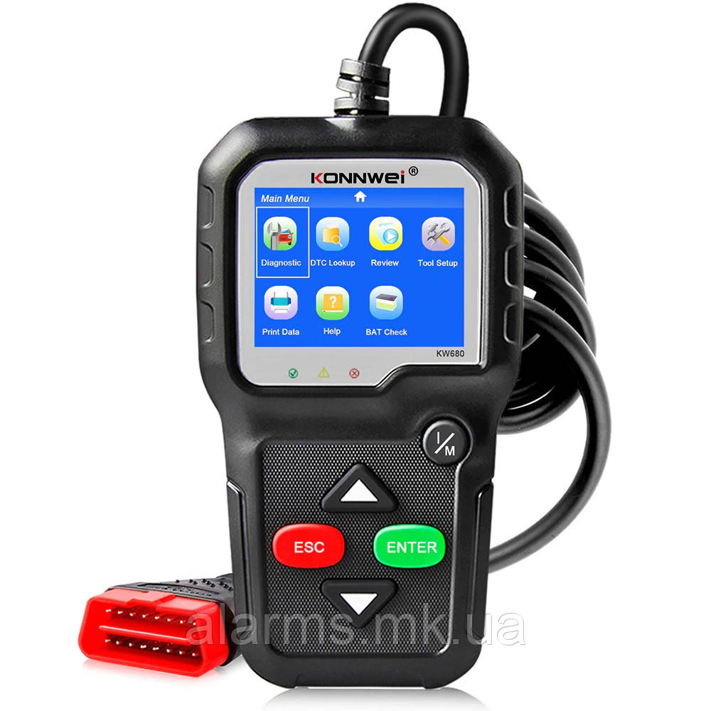 Автомобільний діагностичний сканер Konnwei KW680 OBD2 (російська мова)