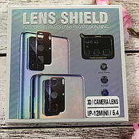 Захисне скло на камеру Apple iPhone 12 mini 5.4"- 3D LENS SHIELD чорний