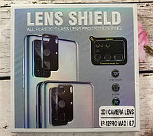 Захисне скло на камеру Apple iPhone 12 PRO MAX 6.7"- 3D LENS SHIELD чорний