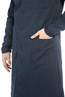 Халат шкільний для уроків з трудового навчання, саржа бавовна 100%, синій колір 40