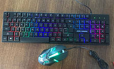 Клавіатура дротова з підсвічуванням Jedel GK110 + миша