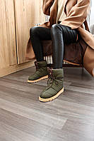 Зимние женские ботинки LV Pillow Boots Khaki Теплые дутики Луи Виттон
