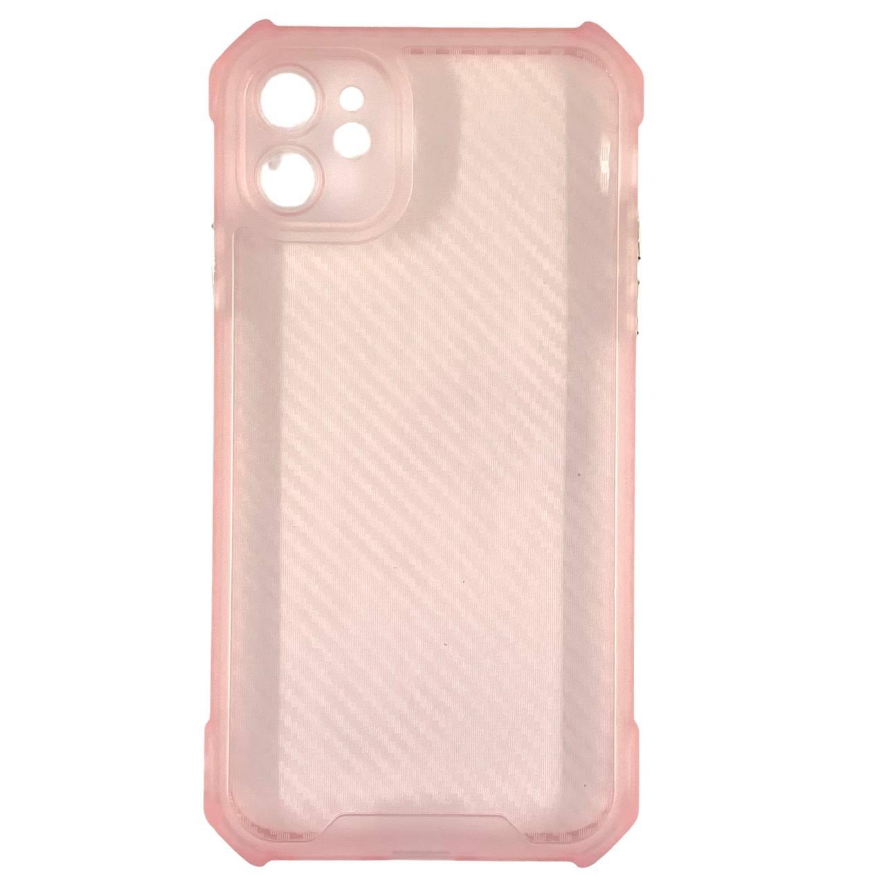 Накладка TPU Ease Carbon color series для iPhone 11- рожевий прозорий, фото 1