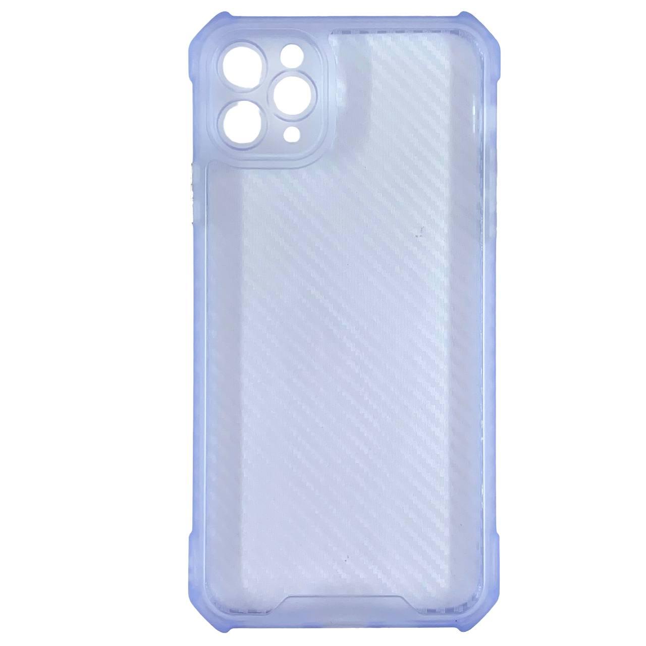 Накладка для iPhone 11 Pro Max- TPU Ease Carbon color series синій прозорий, фото 1