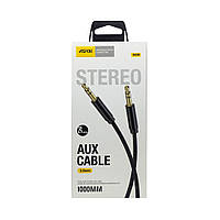 AUX кабель Aspor A230 (3.5мм/1м)- чорний