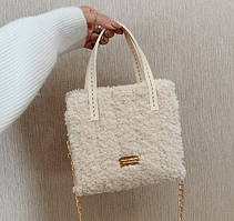 Канва з фурнітурою і нитками набір для створення сумки своїми руками бежевий світлий