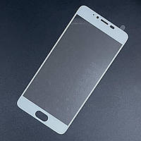 Захисне скло Meizu M5- FULL SCREEN білий