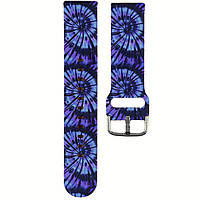 Ремінець Xiaomi Amazfit/Samsung 20mm Print- силіконовий з малюнком синій