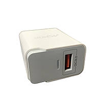 Мережевий зарядний пристрій Aspor A822 Fast Charger (18W QC3.0 1USB/3A)- білий