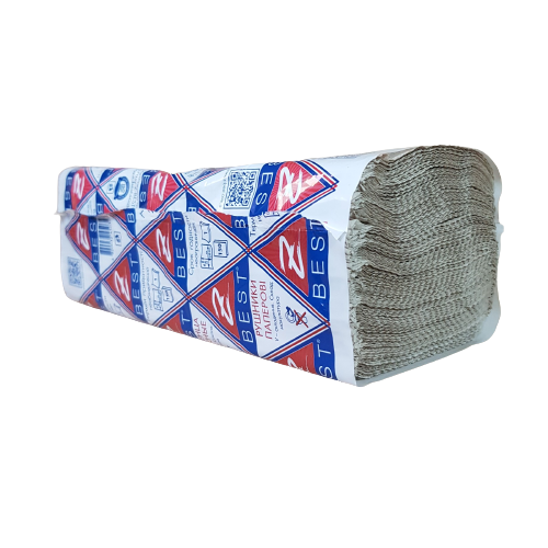 Рушник-вкладиш Z-BEST V-скл. 25*23 150шт сірі