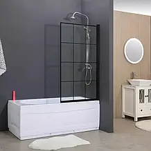 Скляна шторка для ванни AVKO Glass RDY24 70х140см Black