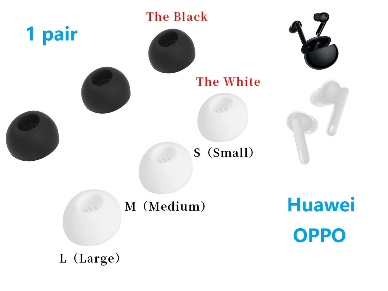 Амбушюры TWS Huawei FreeBuds 4i 3i OPPO Enco X2 W51 W71 Enco Air 2 Pro ...