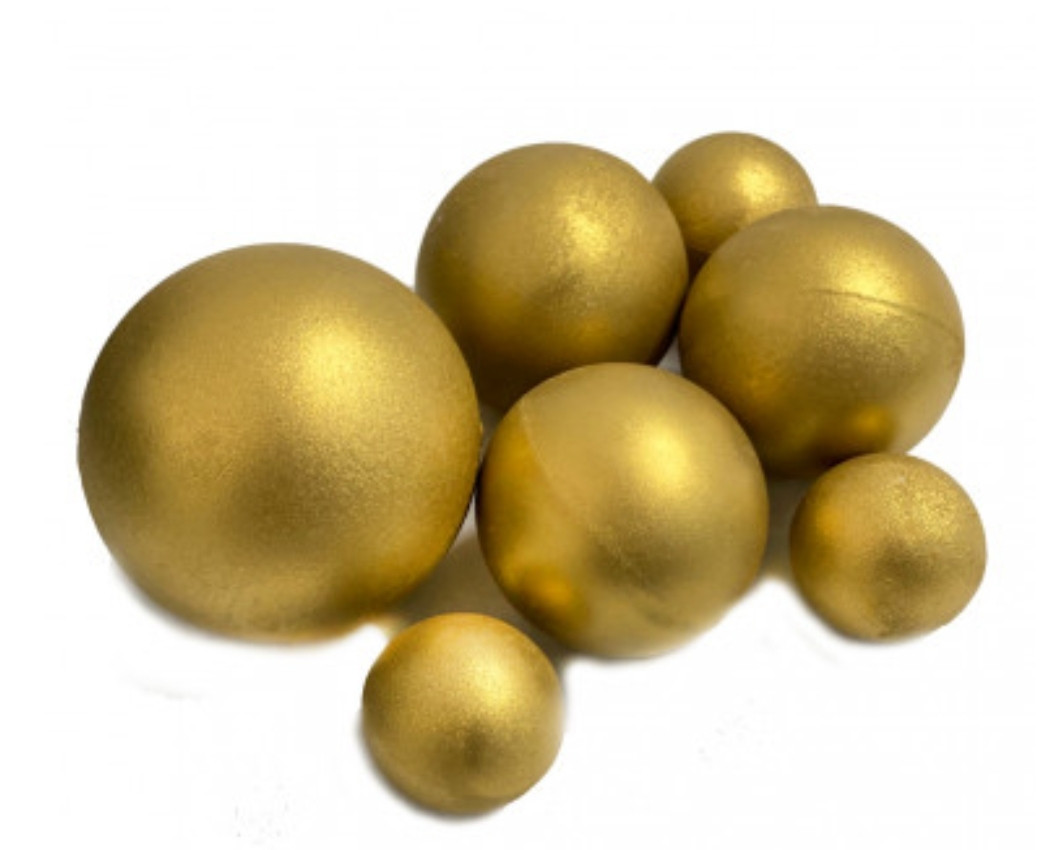 Шоколадні сфери золоті кульки Slado Прикраси на торт Готовий кондитерський декор Фігурки з шоколаду